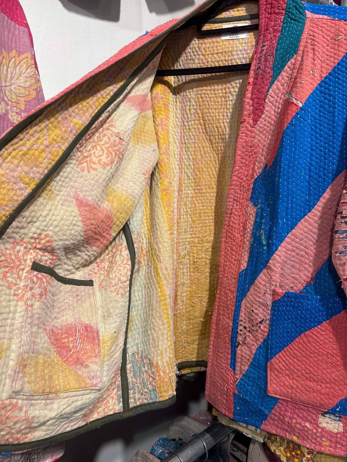 Kantha Blockprint jas-2 kanten