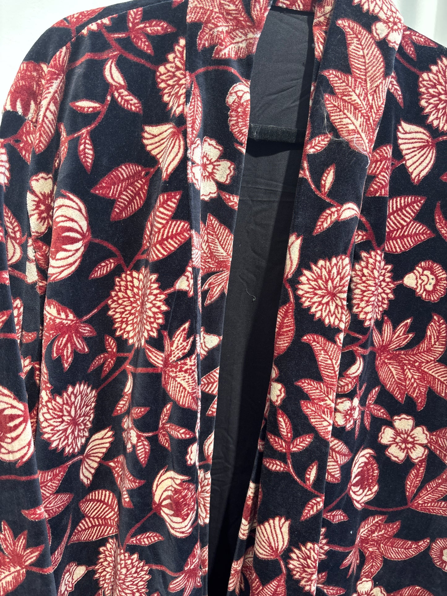 Lange fluwelen kimono