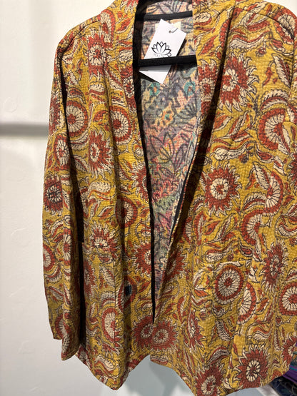 Kantha Blockprint jas-2 kanten