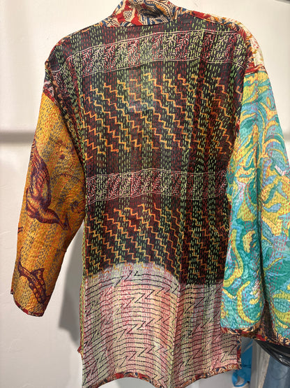 Zijden Kantha kimono jas