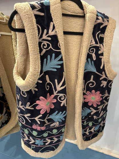 Gilet fluweel gevoerd