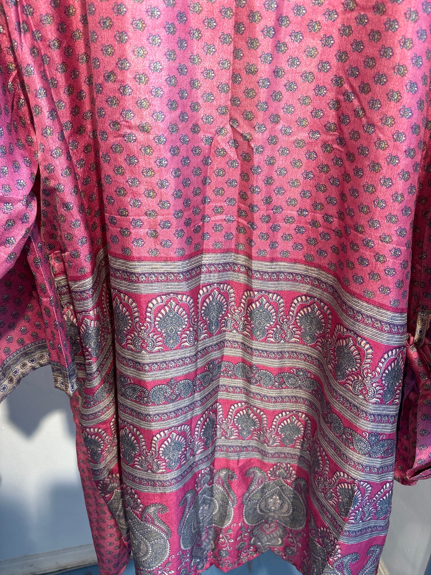 Zijden kimono halflang