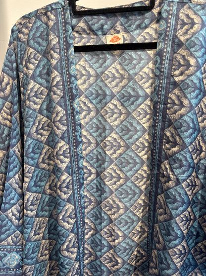 Recycled silk kimono lang