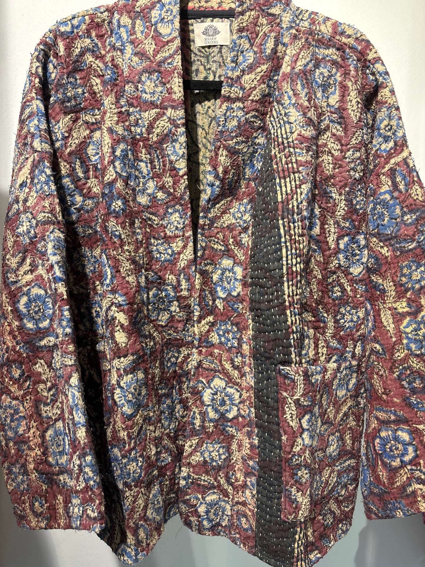 Kantha Blockprint jas-2 kanten