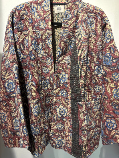 Kantha Blockprint jas-2 kanten