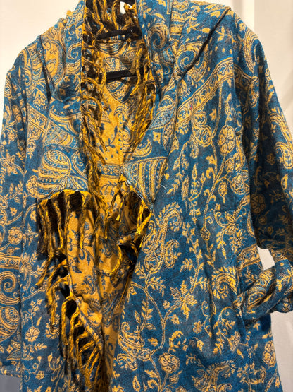 Paisley aqua Vest lang