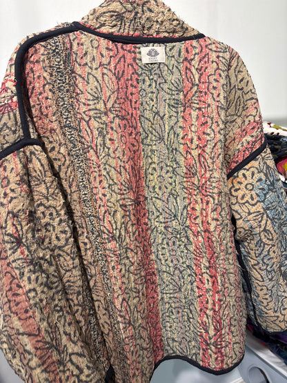 Kantha Blockprint jas-2 kanten