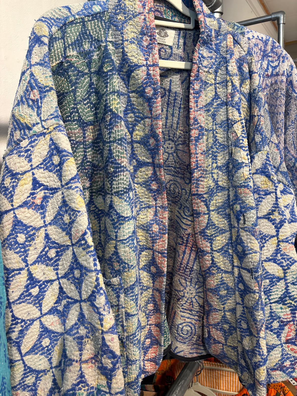 Kantha Blockprint jas-2 kanten l