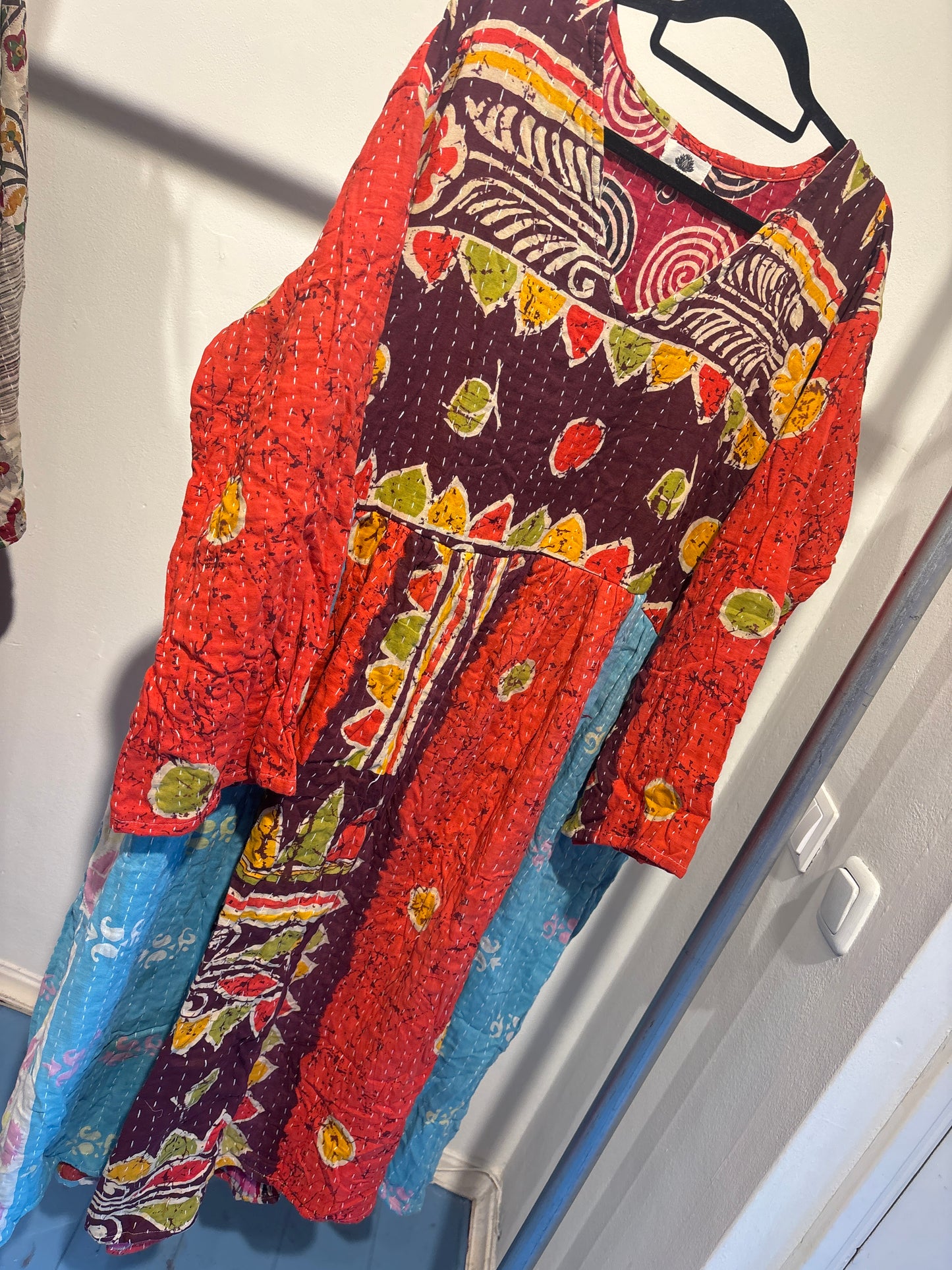 Kantha jurk lang- groot