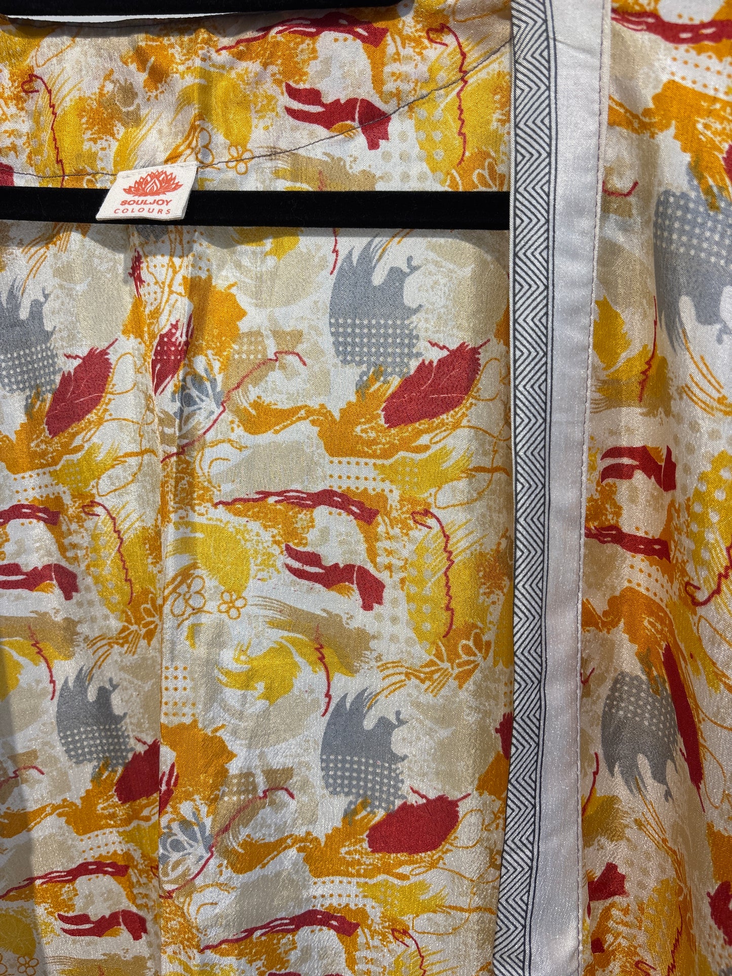 Recycled silk kimono lang