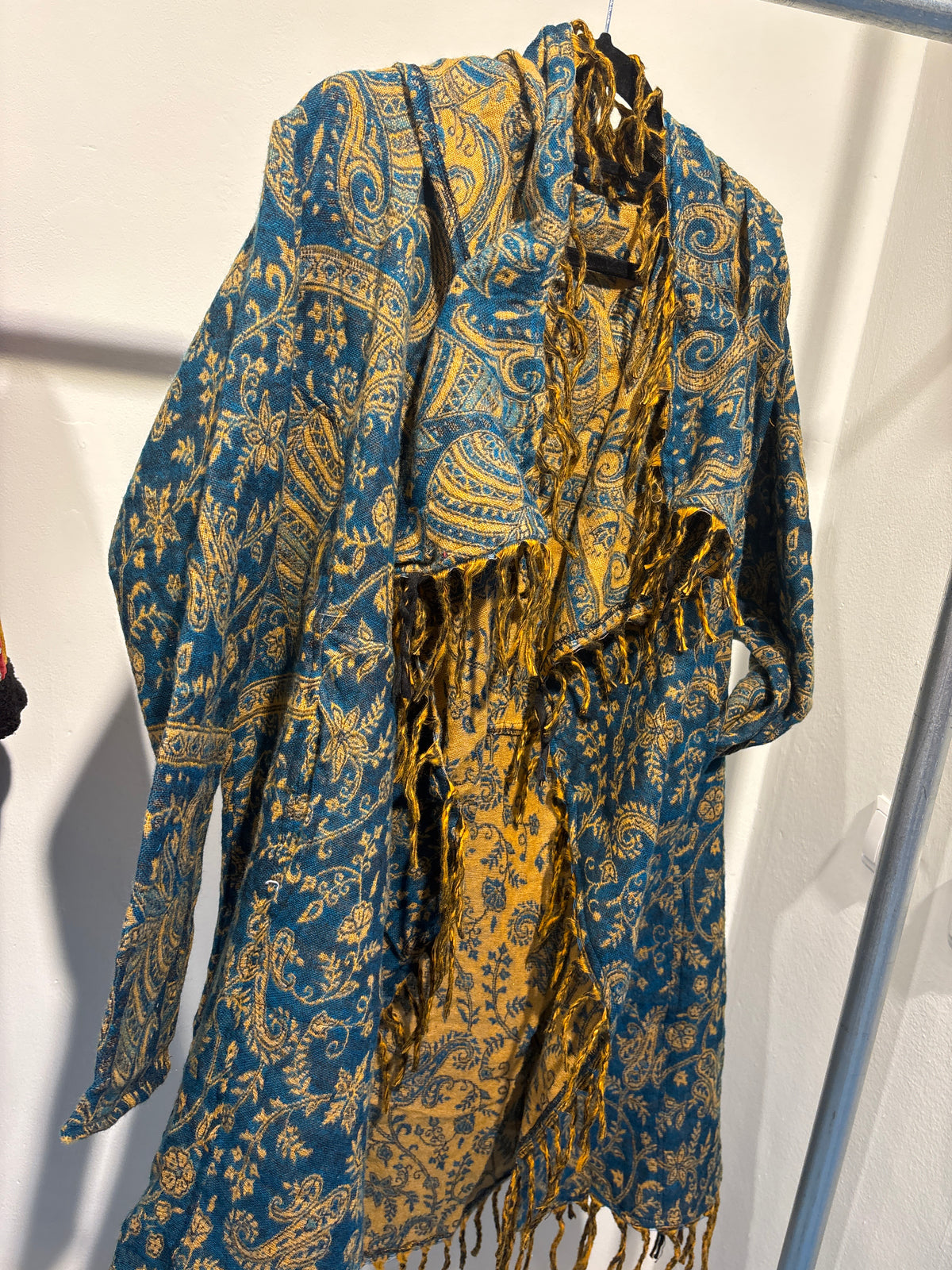 Paisley aqua Vest lang