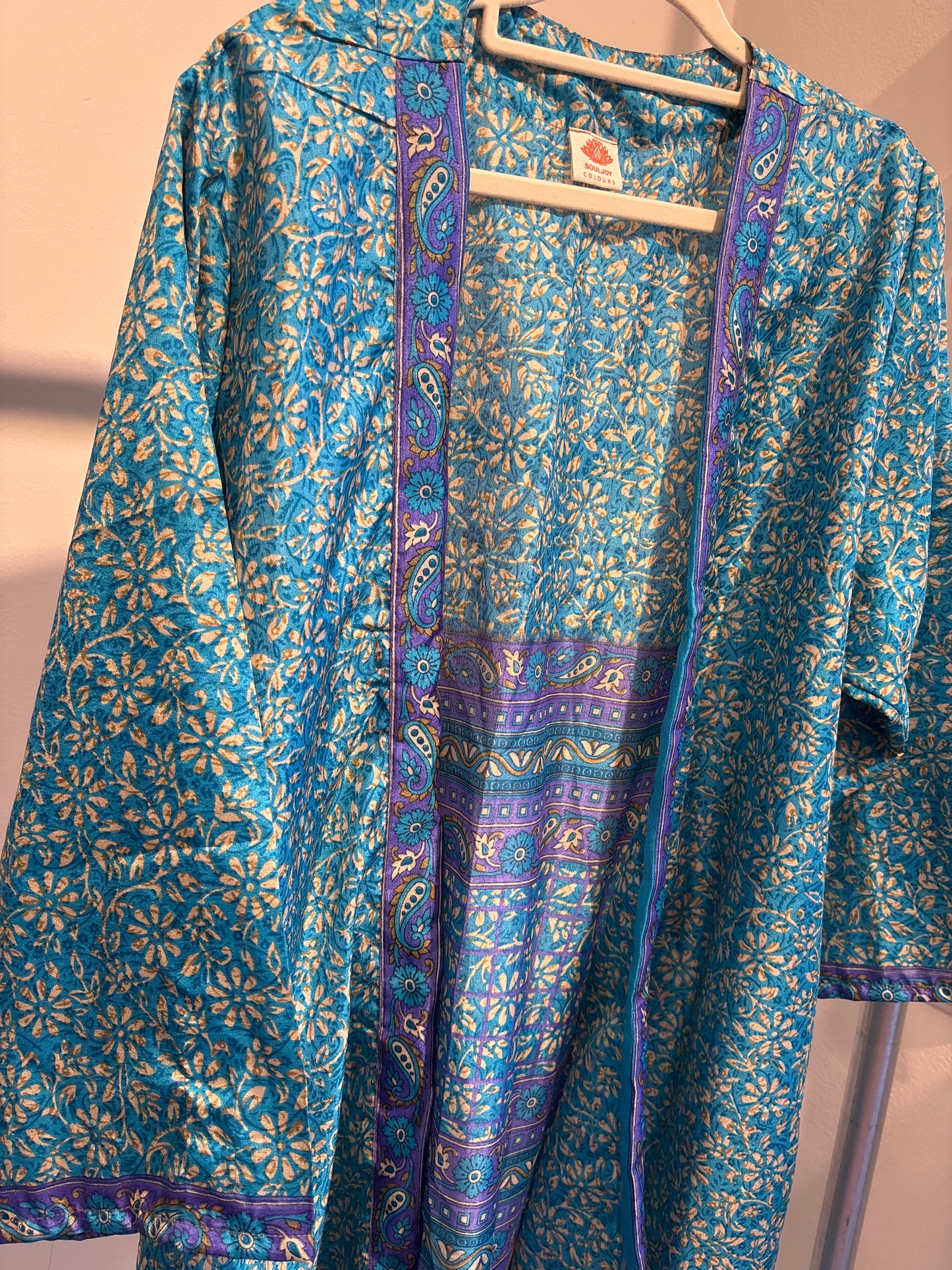 Zijden kimono halflang