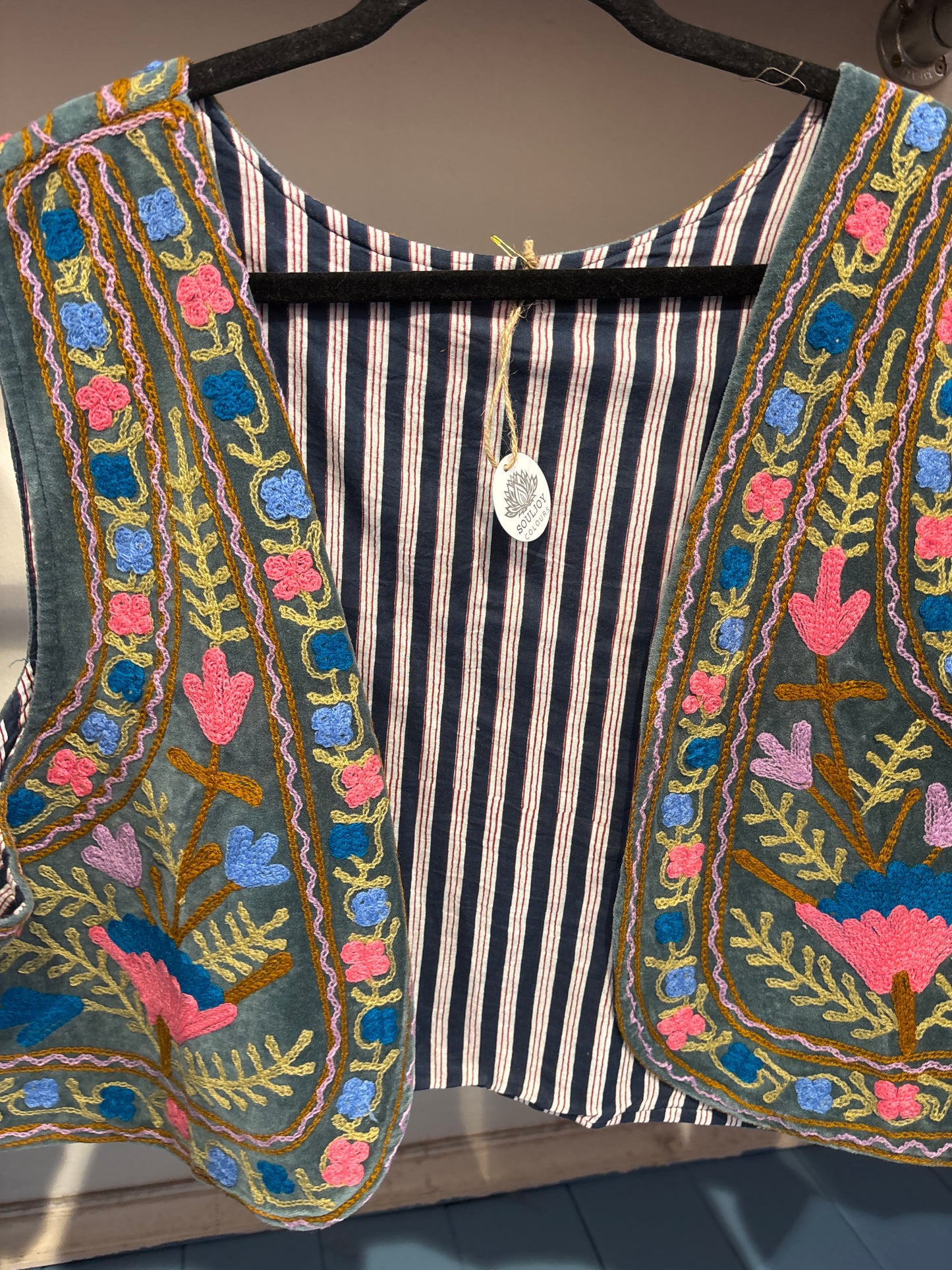 Gilet fluweel suzani- XXL RUIM