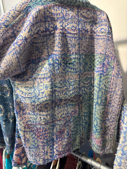 Kantha Blockprint jas-2 kanten l