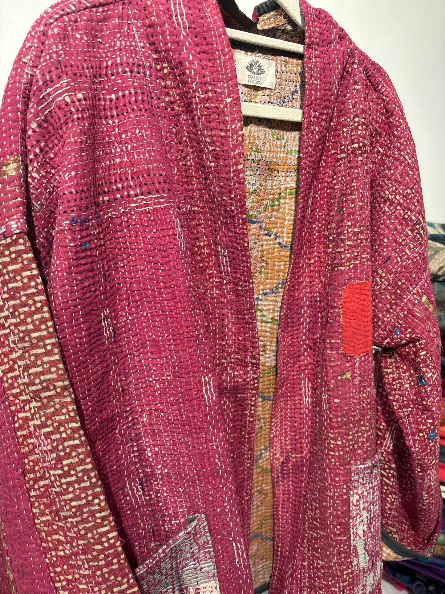 Kantha Blockprint jas-2 kanten