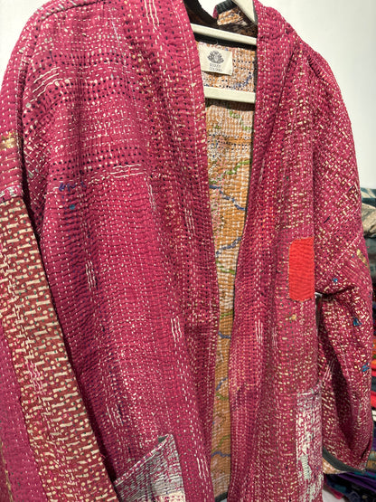 Kantha Blockprint jas-2 kanten
