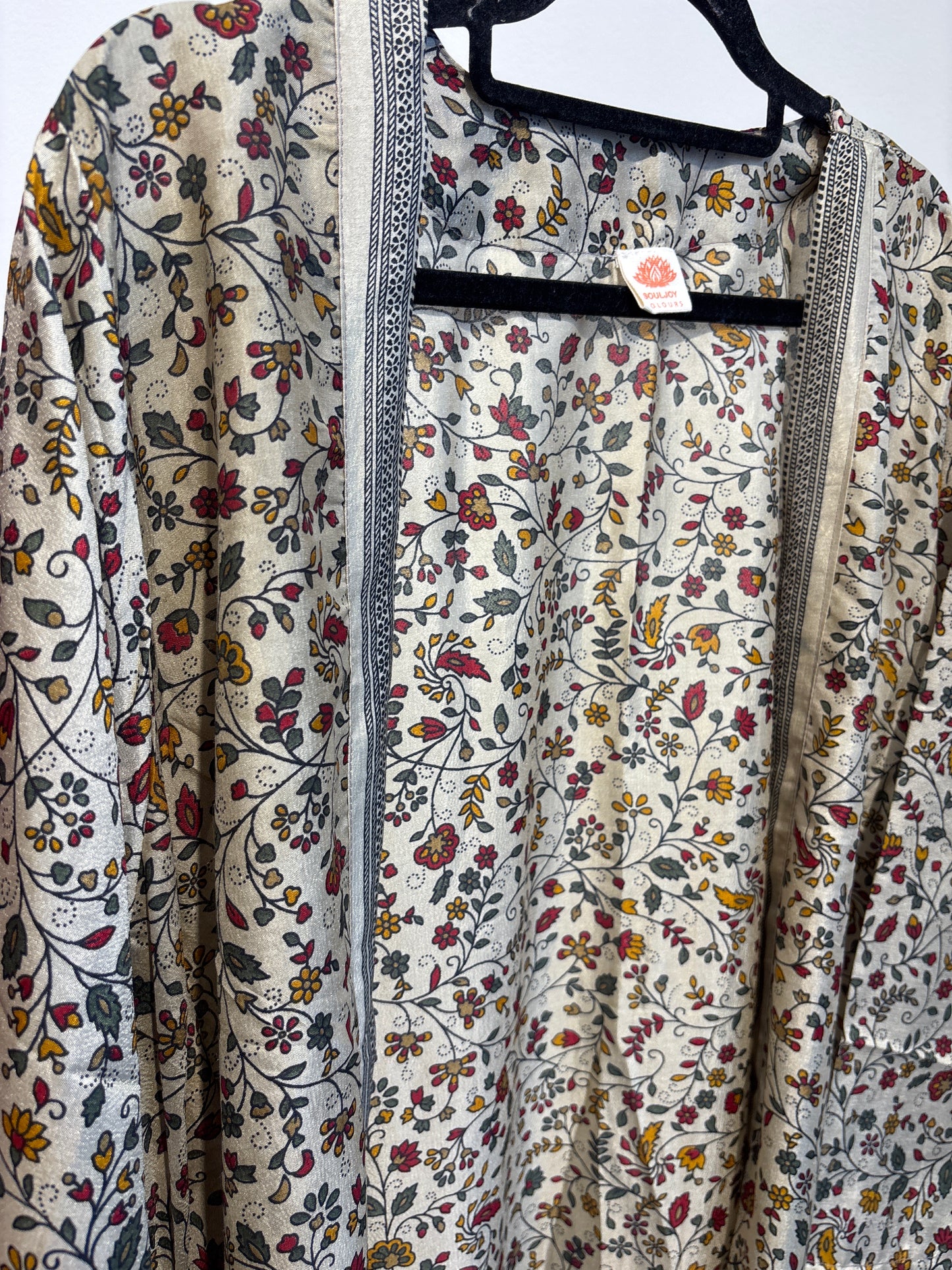 Recycled silk kimono lang