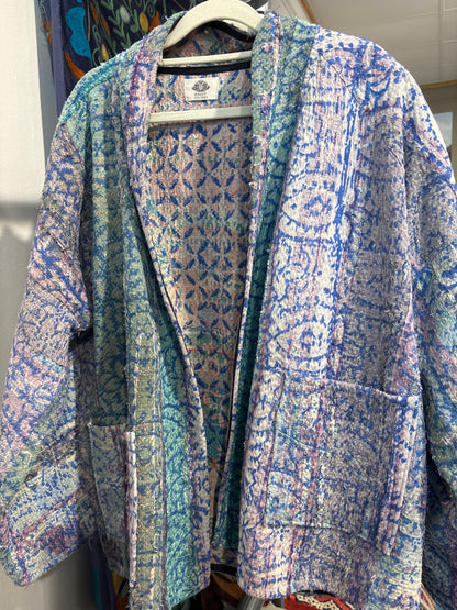 Kantha Blockprint jas-2 kanten l