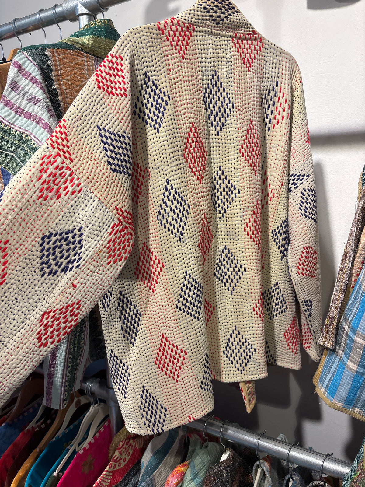 Kantha Blockprint jas-2 kanten l