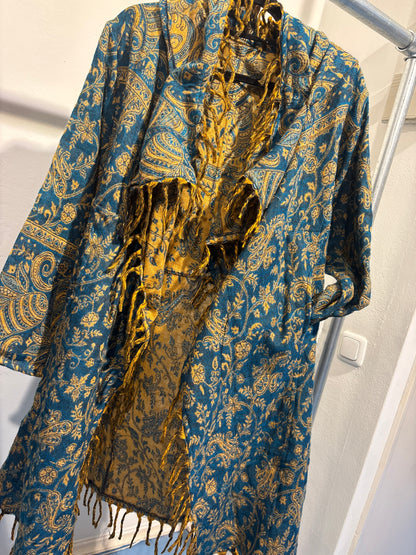 Paisley aqua Vest lang