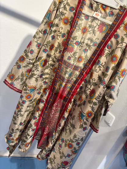Zijden kimono halflang