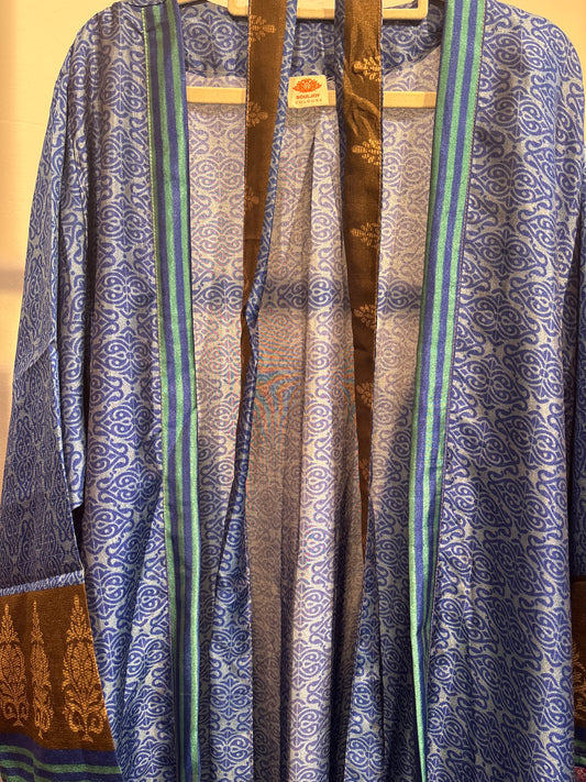 Recycled silk kimono lang