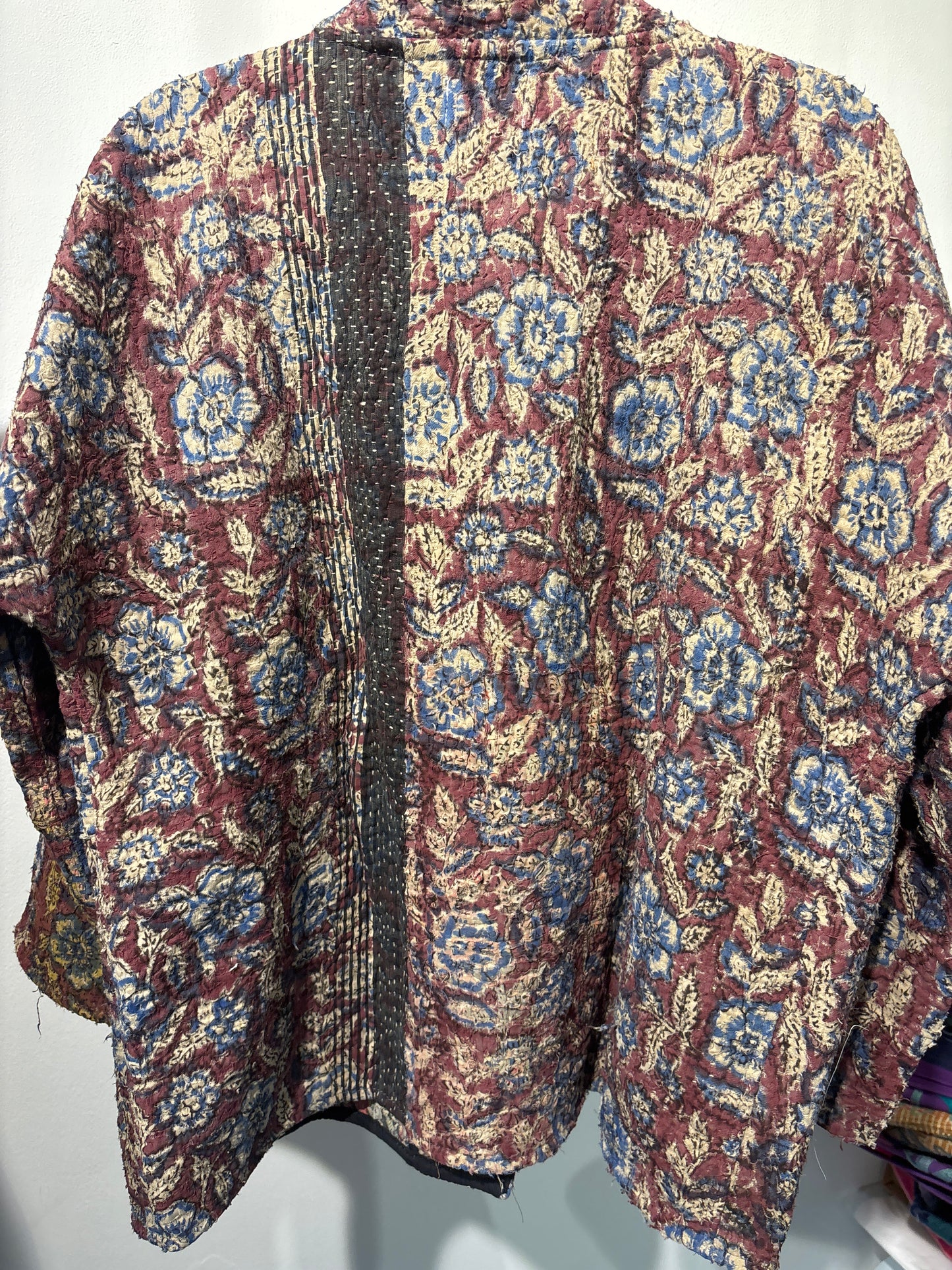 Kantha Blockprint jas-2 kanten