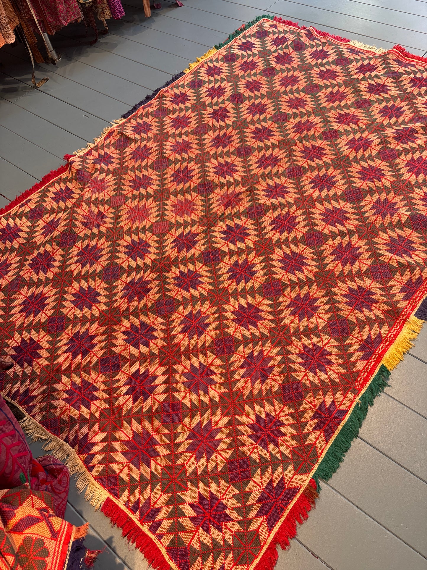 Handgemaakt Kantha kleed (145 x 205 cm)