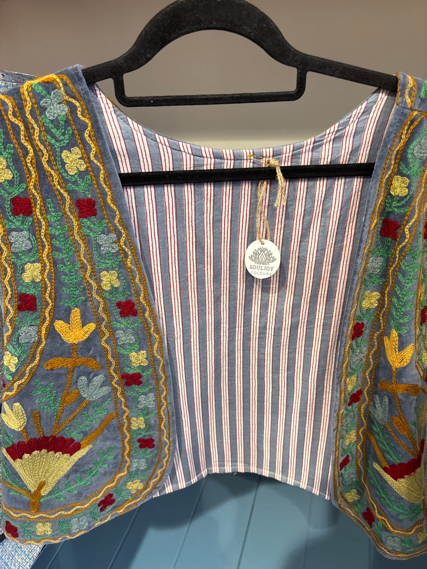 Gilet fluweel suzani- XXL RUIM