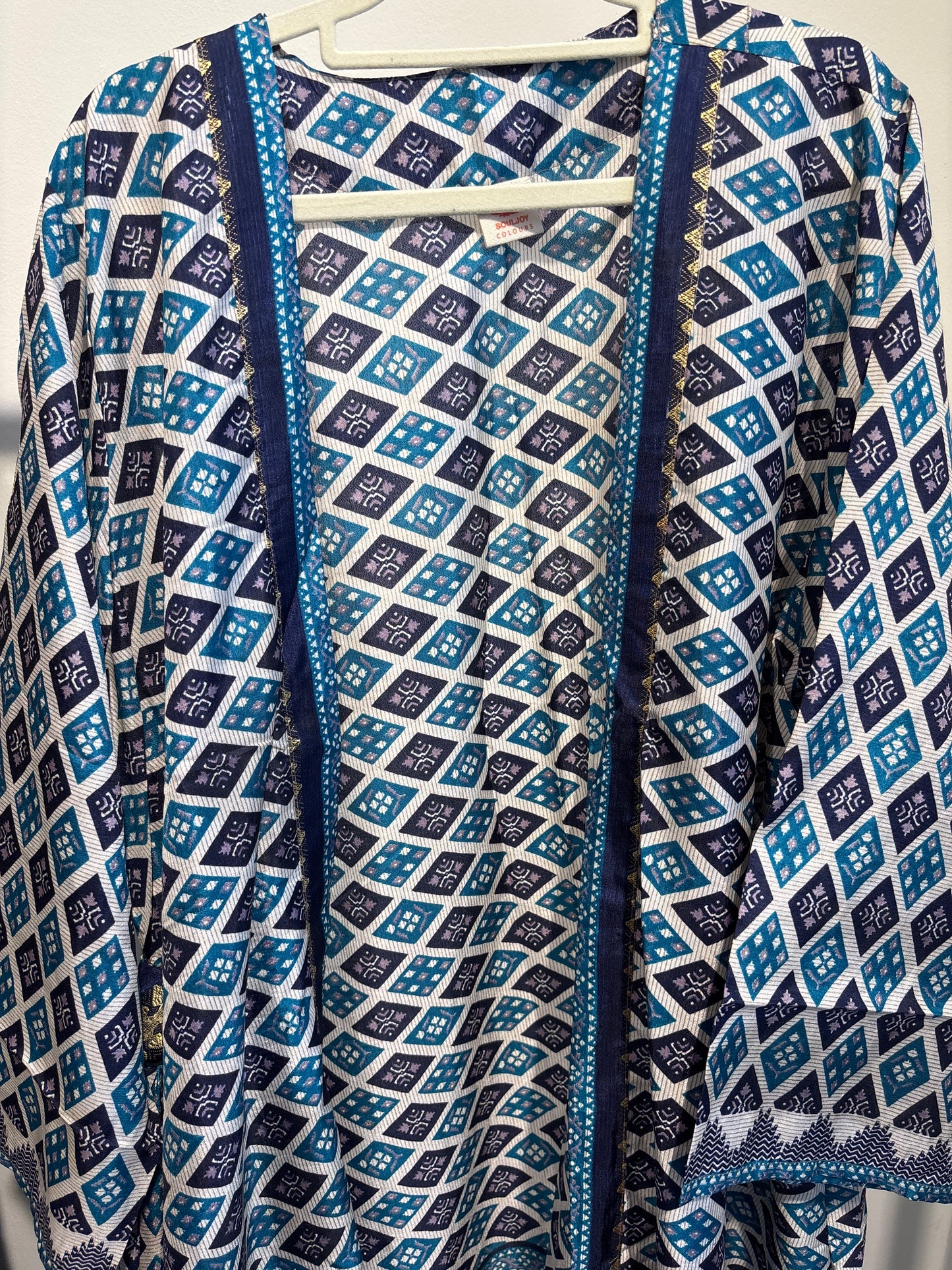 Recycled silk kimono lang