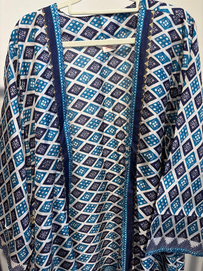 Recycled silk kimono lang