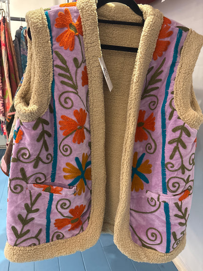 Gilet fluweel gevoerd