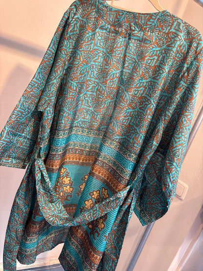 Zijden kimono halflang