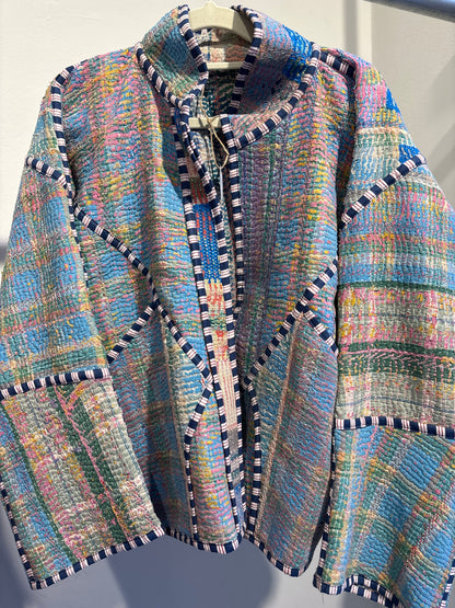 Kantha jas kort- 2 kanten