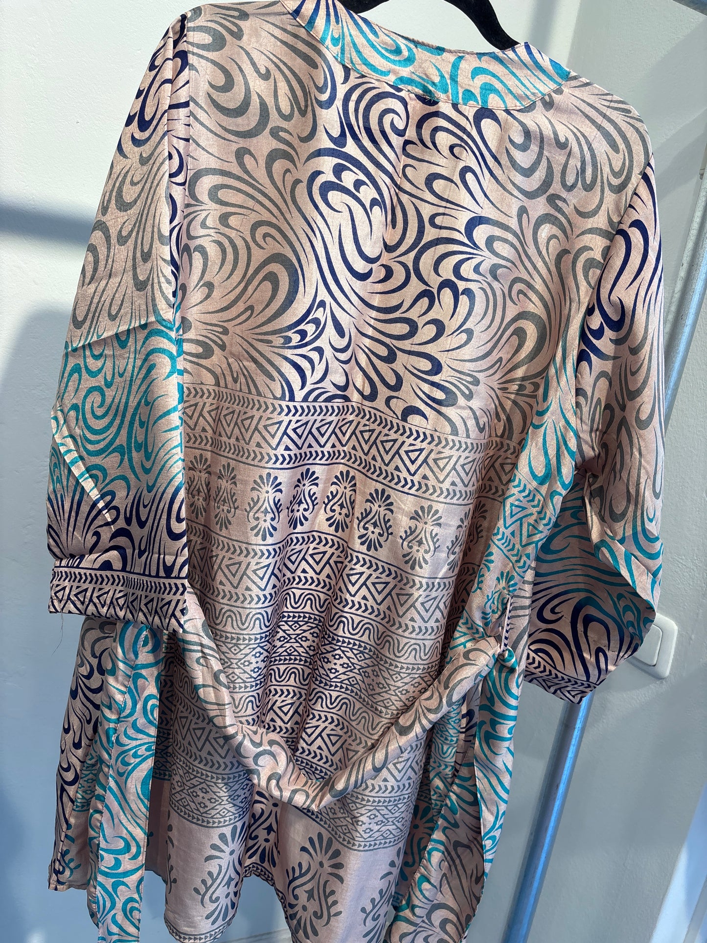 Zijden kimono halflang
