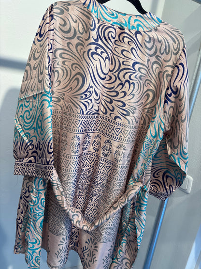 Zijden kimono halflang