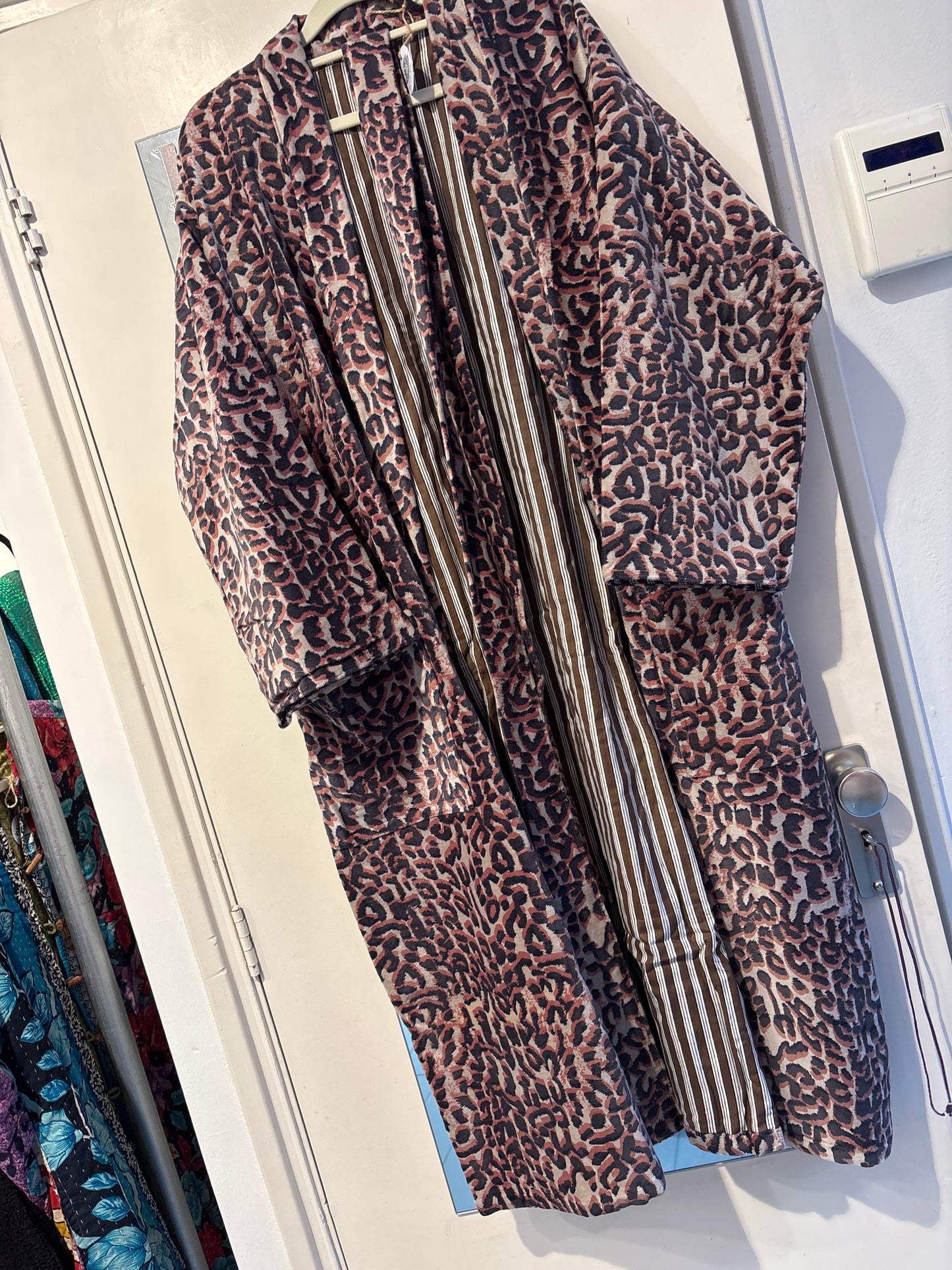 Lange fluwelen kimono