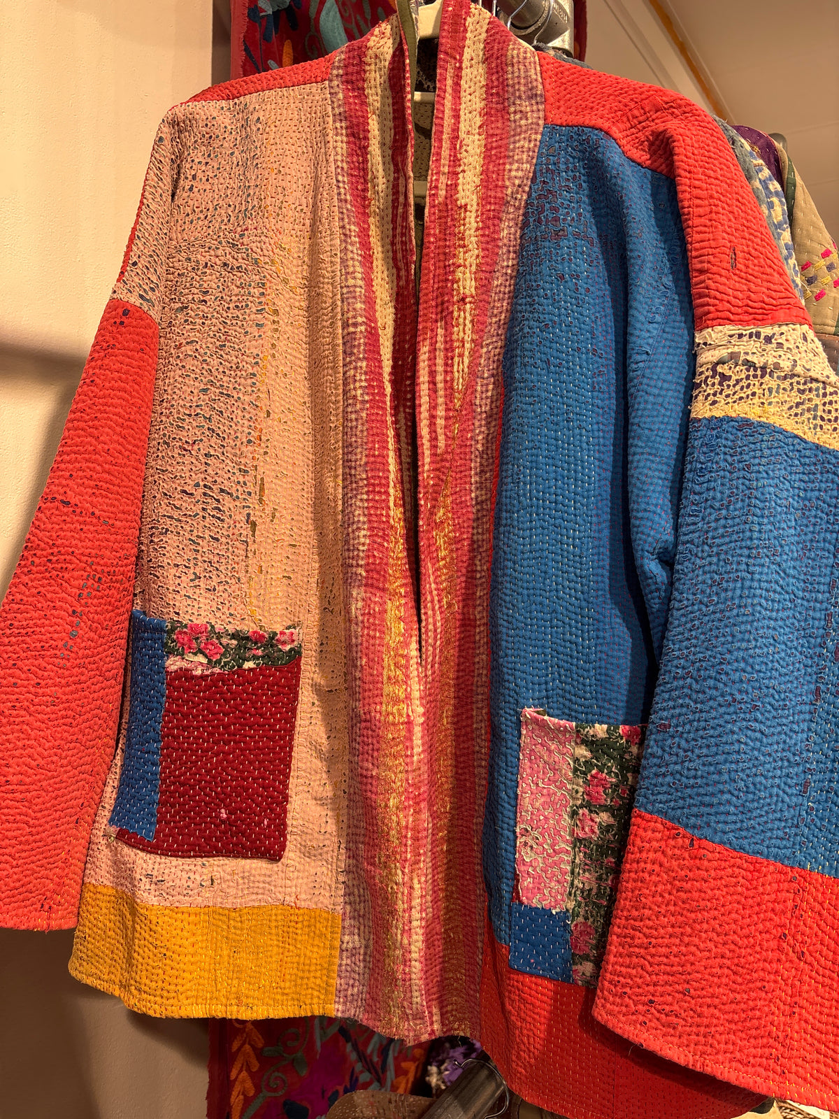Kantha Blockprint jas-2 kanten