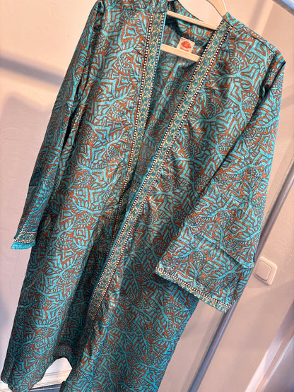 Zijden kimono halflang