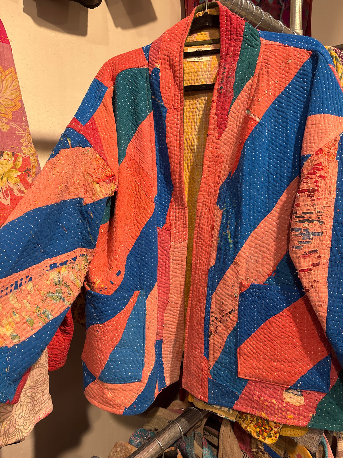 Kantha Blockprint jas-2 kanten