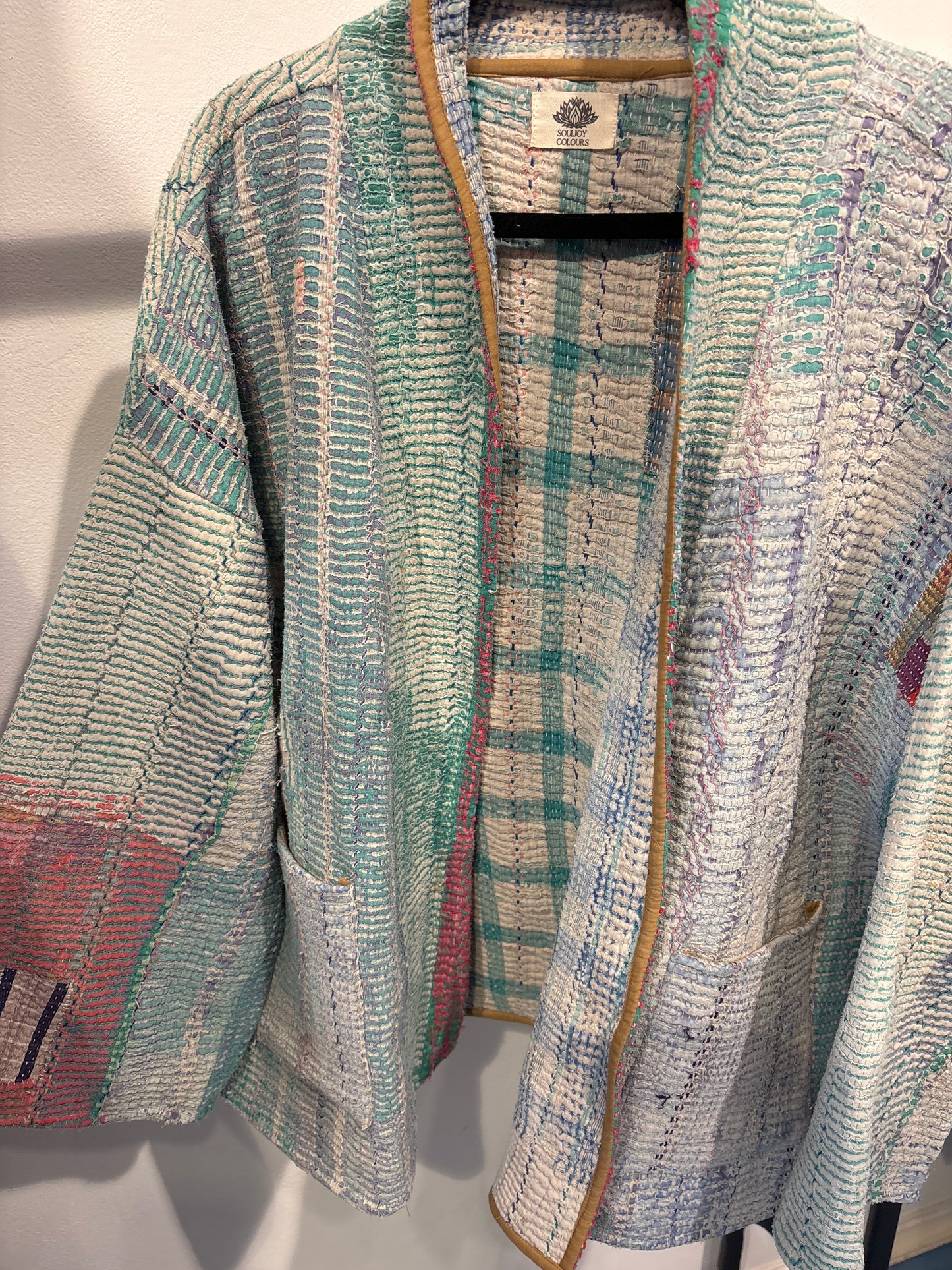 Kantha Blockprint jas-2 kanten