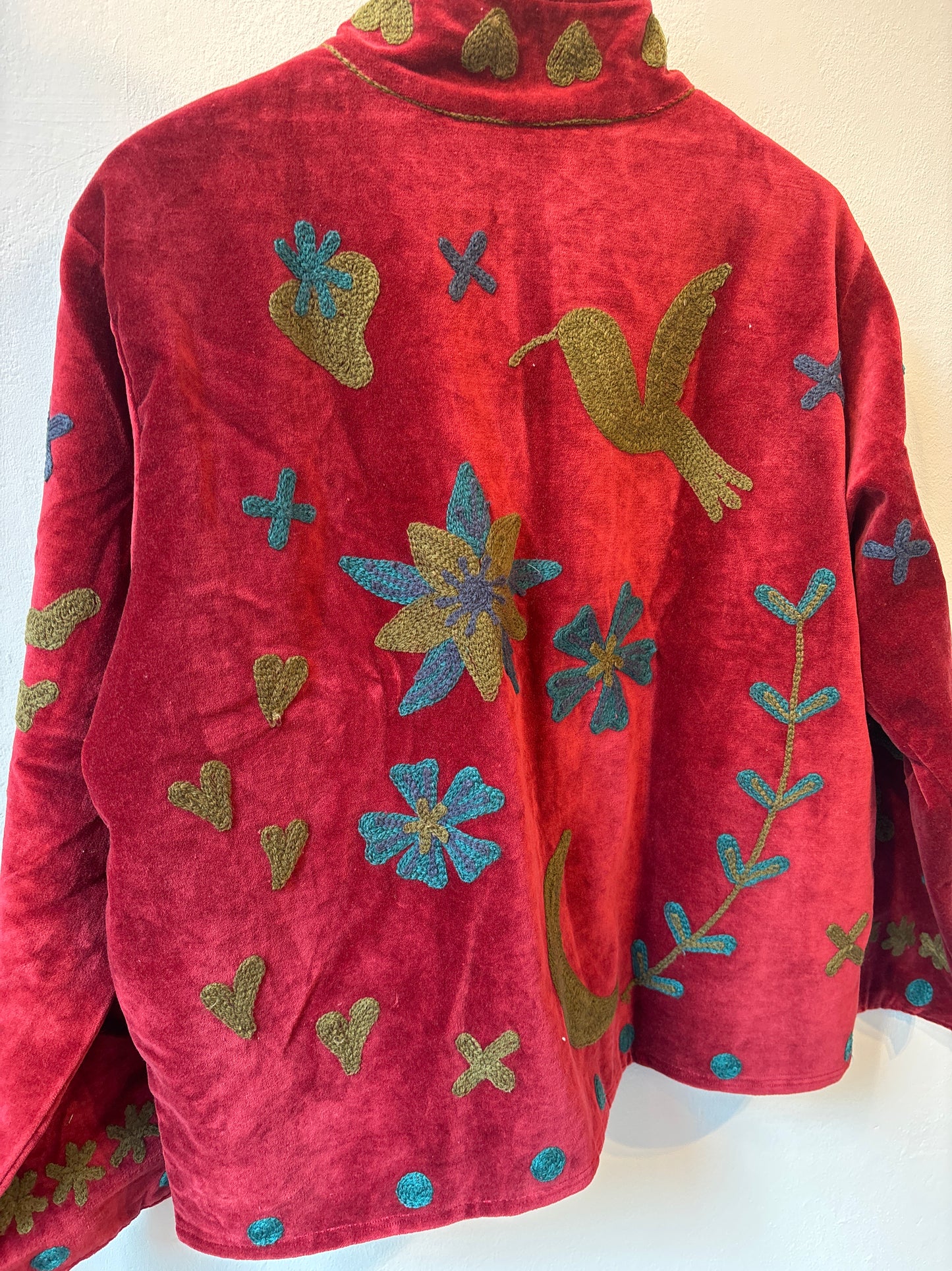 Fluwelen suzani jas -ruim