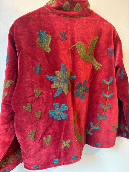 Fluwelen suzani jas -ruim