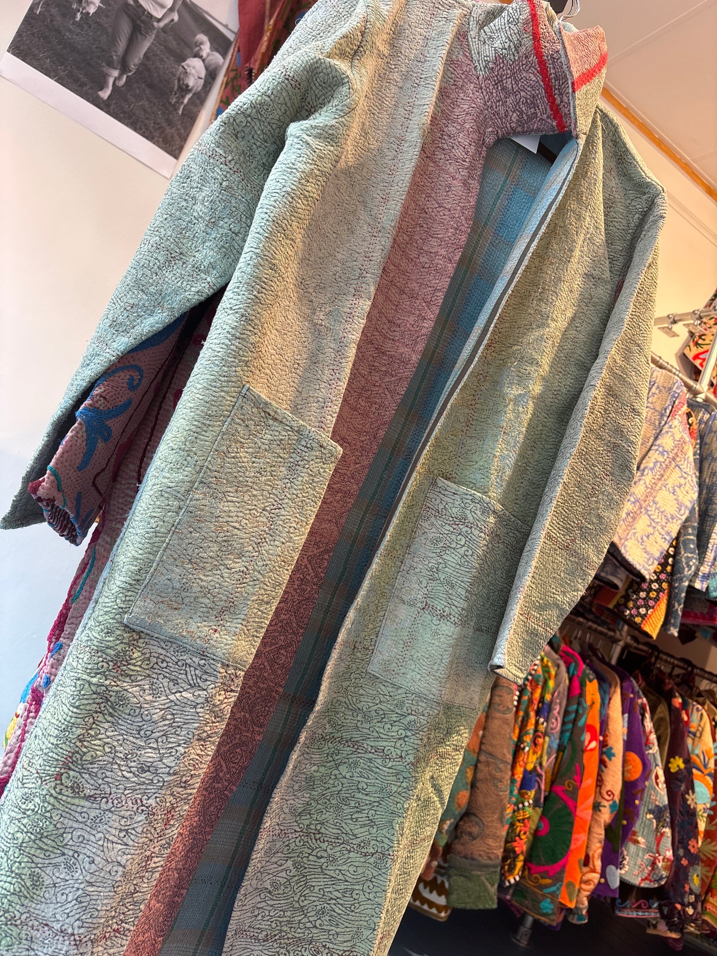 Lange katoenen Kantha