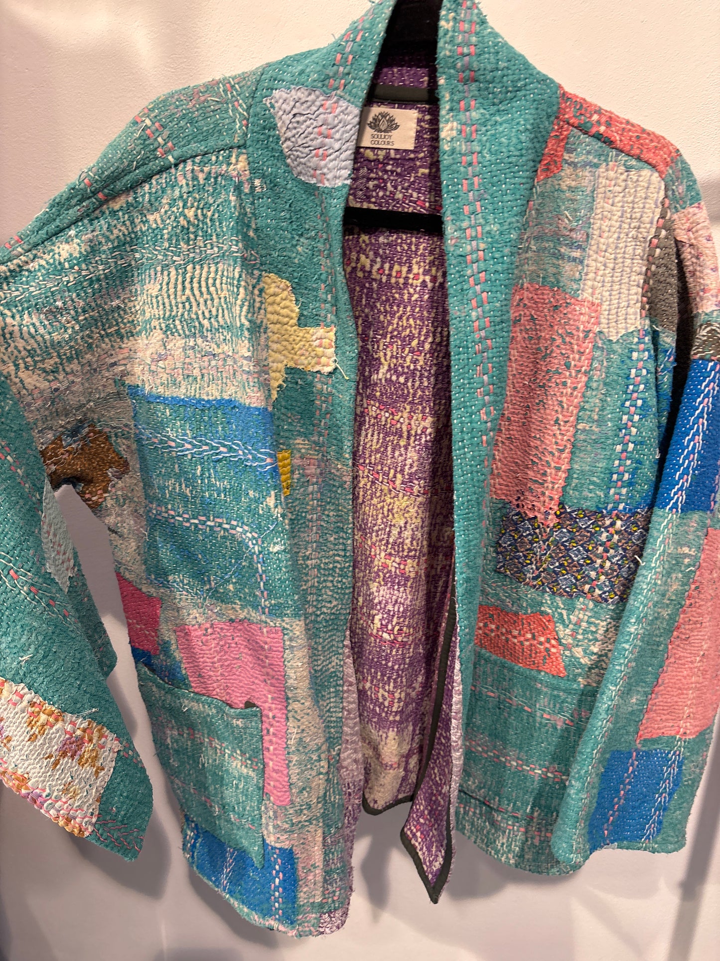 Kantha Blockprint jas-2 kanten