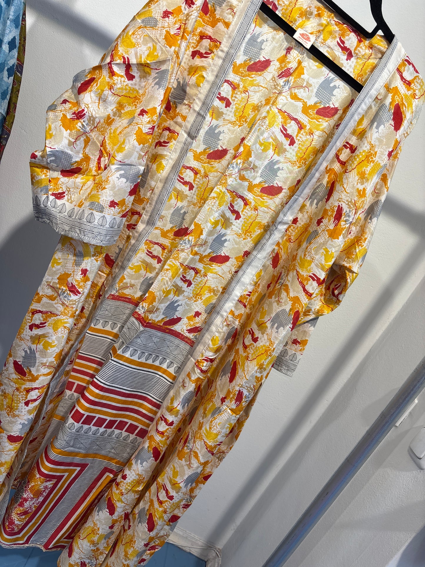 Recycled silk kimono lang
