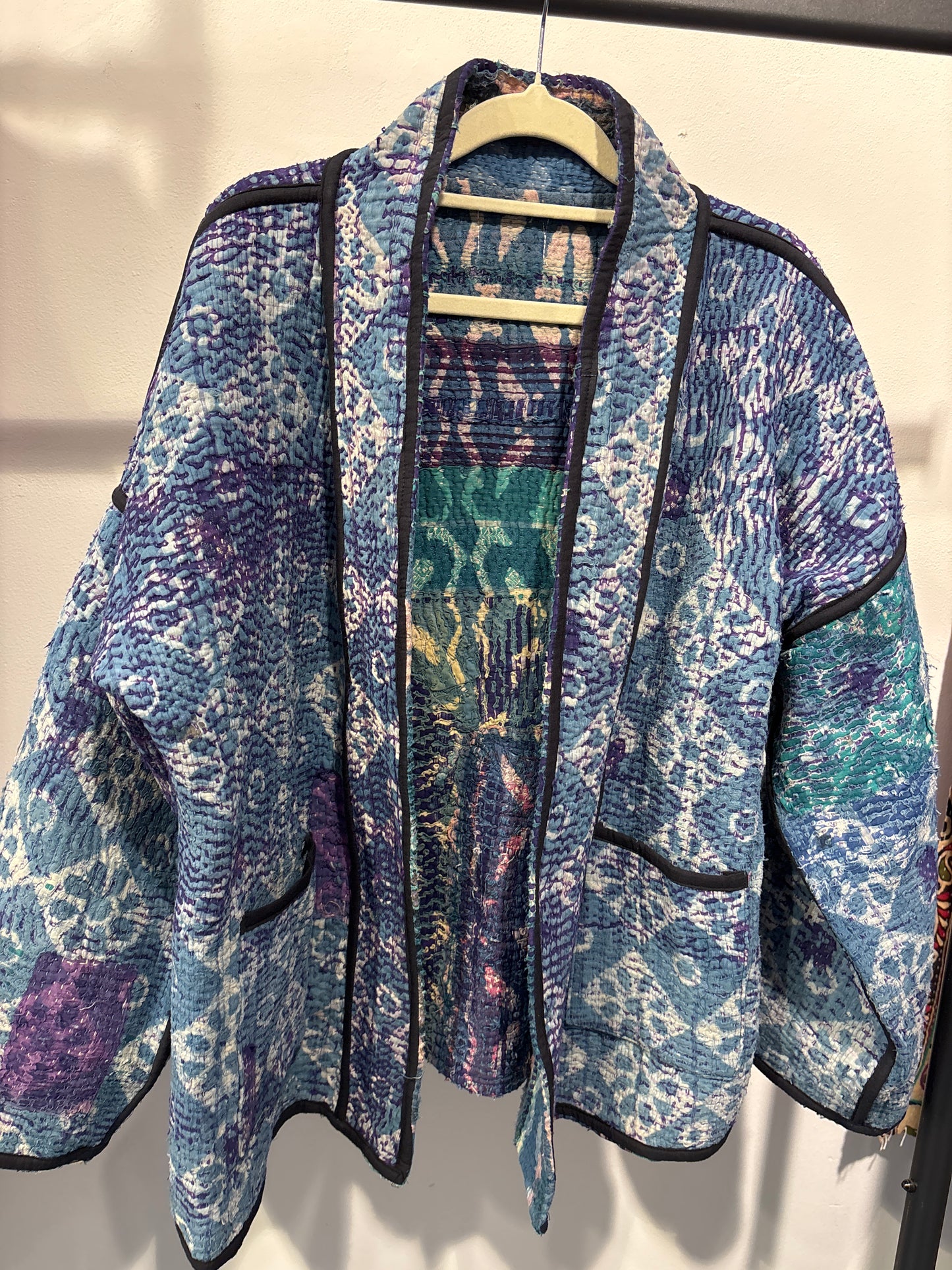 Kantha Blockprint jas-2 kanten