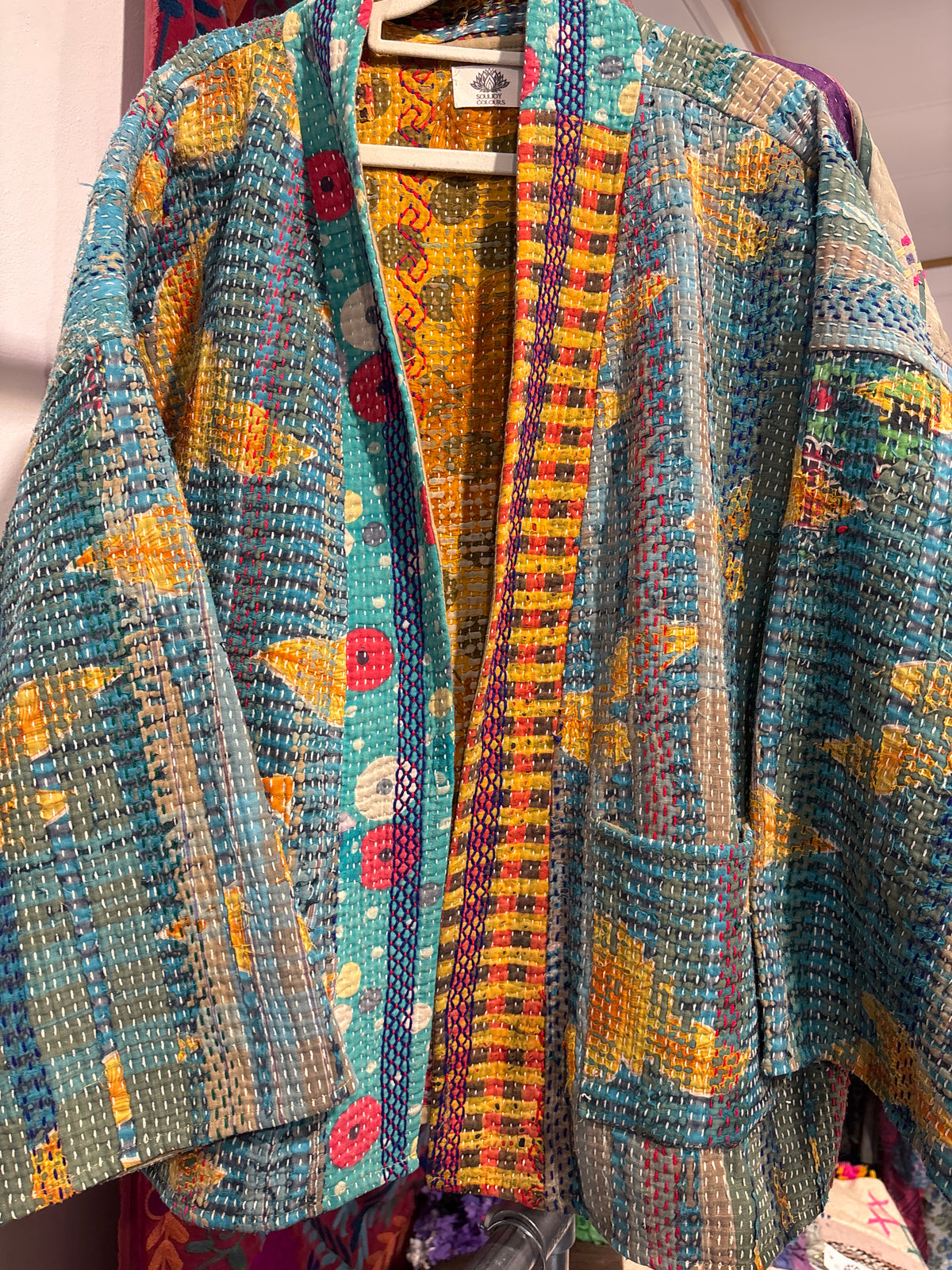 Kantha Blockprint jas-2 kanten