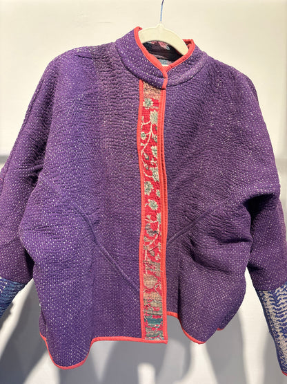 Kantha jas kort- 2 kanten