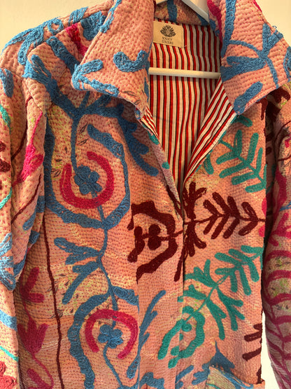 Lange katoenen Kantha